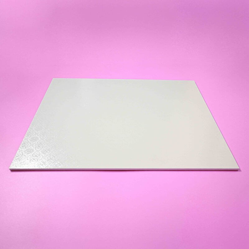 Hrubé podložky pod tortu - biele - obdĺžnik - 40x60 cm