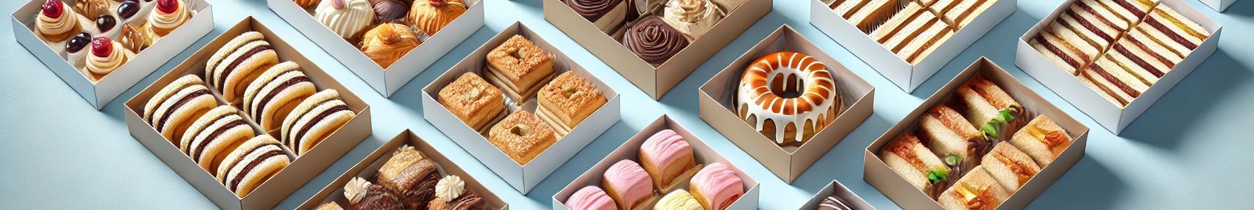 krabice na zákusky pozadie